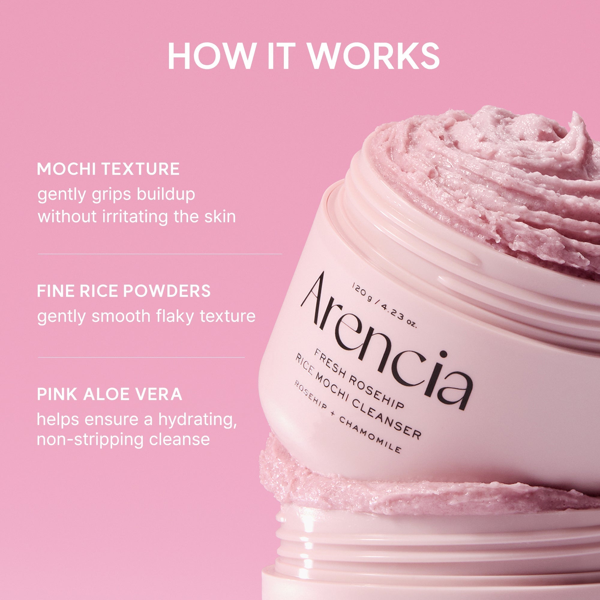 Arencia Fresh Rosehip Rice Mochi Cleanser | Buy 1 Get 1 Free