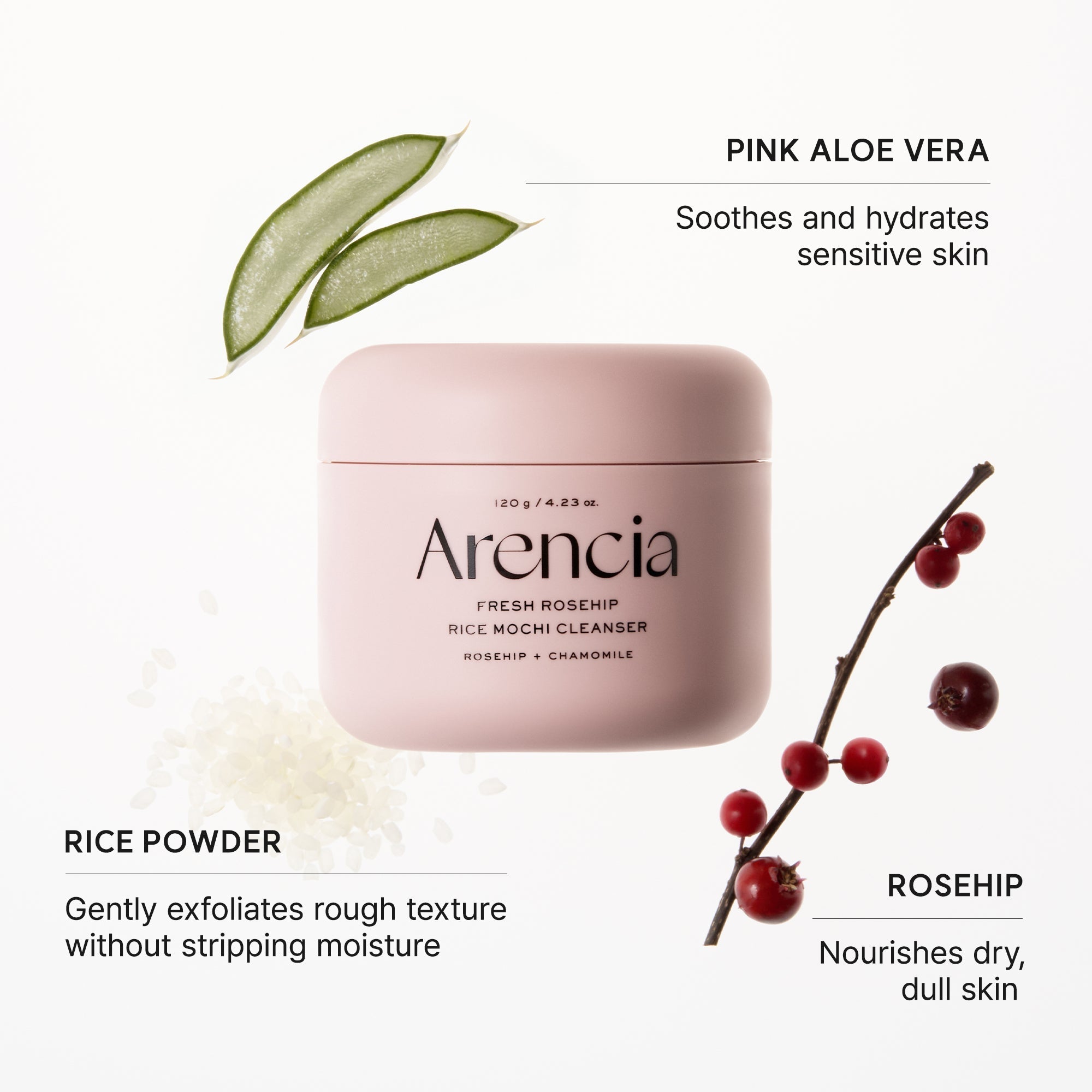 Arencia Fresh Rosehip Rice Mochi Cleanser | Buy 1 Get 1 Free