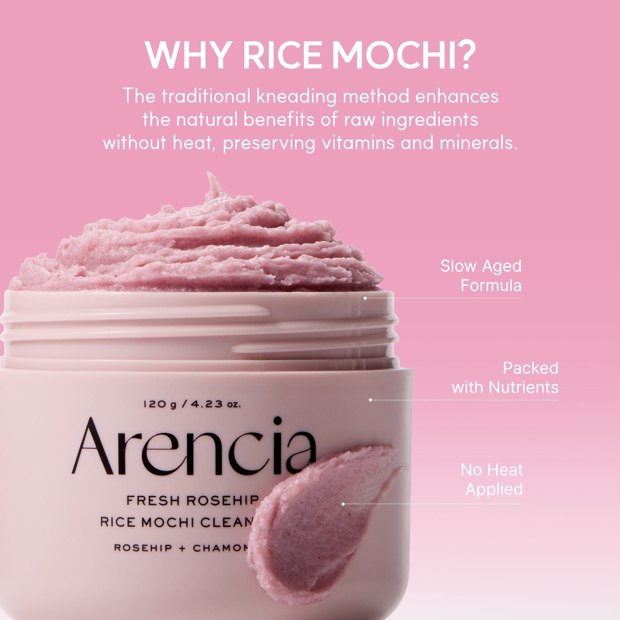 Arencia Fresh Rosehip Rice Mochi Cleanser | Buy 1 Get 1 Free