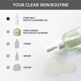 Pore Melt Mochi  Makeup-Removing Cleansing Oil, Non-Comedogenic, Rice Amino Acids HD, Vitamin E, Cica, & Ceramide, 6.76 fl oz