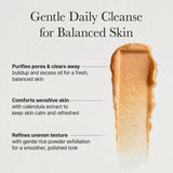 Calendula Rice Mochi Cleanser, Gentle Exfoliating Foam Wash for Sensitive, Dry, Rough Skin