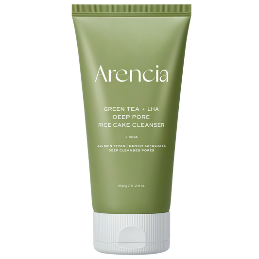 Arencia Green Tea + LHA Deep Pore Rice Cake Cleanser, 5.07 fl oz